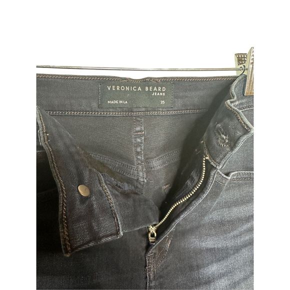 Veronica Beard Carly Kick Flare Dark Wash High Rise Jeans Denim Sz 25 0 Women's - Picture 5 of 7